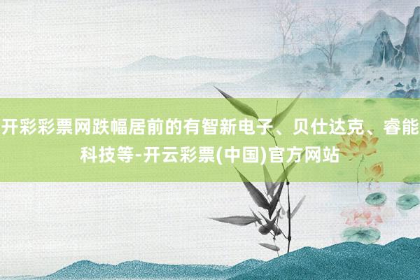 开彩彩票网跌幅居前的有智新电子、贝仕达克、睿能科技等-开云彩票(中国)官方网站