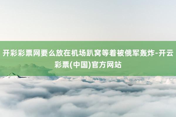开彩彩票网要么放在机场趴窝等着被俄军轰炸-开云彩票(中国)官方网站